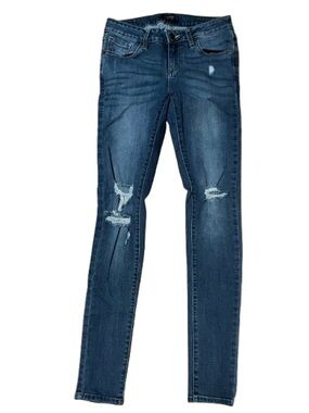 Just USA Women’s Blue Distressed Skinny Jeans Size 5